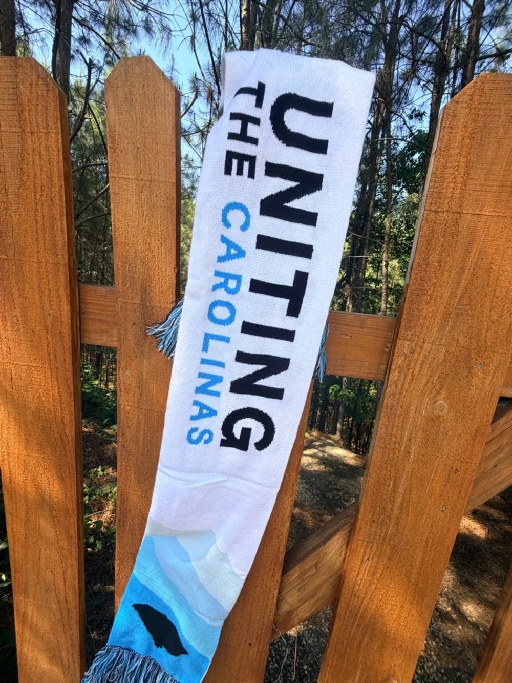 Charlotte Football Club Uniting the Carolinas 2024 Scarf State Silhouettes